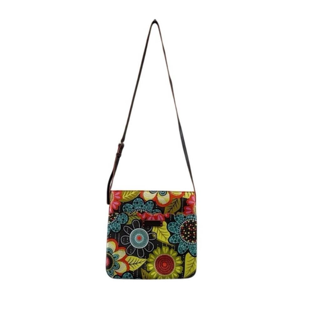 Vera Bradley PVC Floral Crossbody Bag Bright Boho Water Resistant Purse